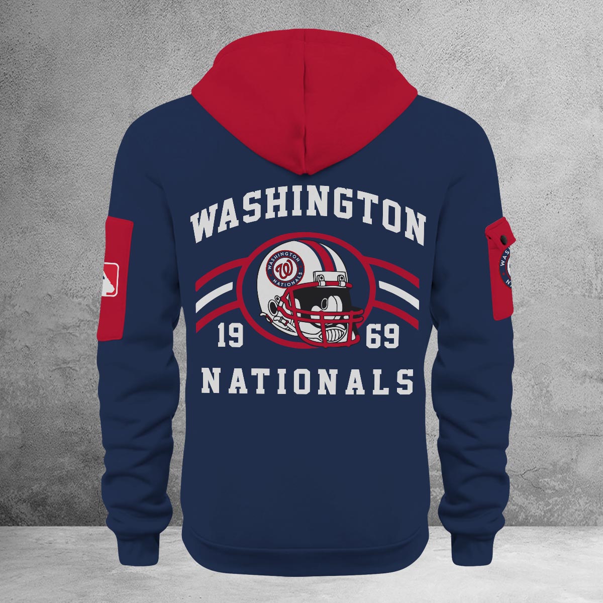 Sportswearmerch Washington Nationals MLB Half Zip Hoodie Personalized For Fan