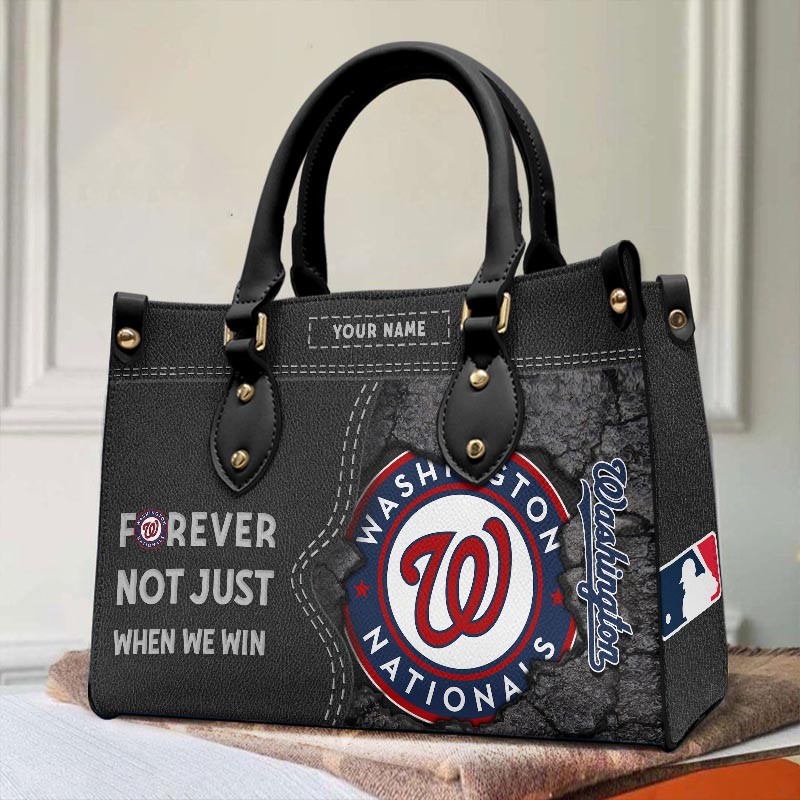 Sportswearmerch Washington Nationals MLB Leather Handbag For Fan