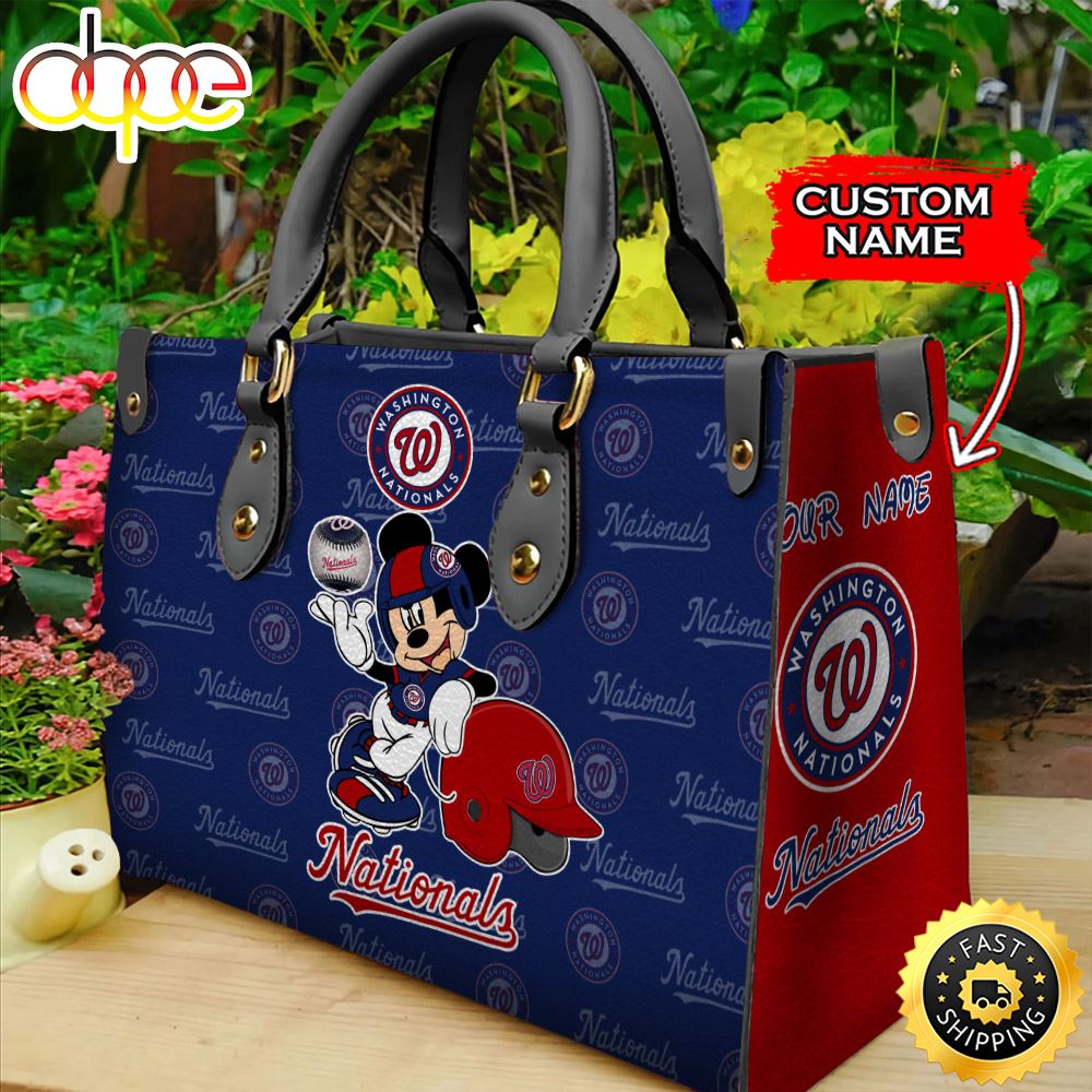 Sportswearmerch Washington Nationals MLB Mickey Leather Bag For Fan