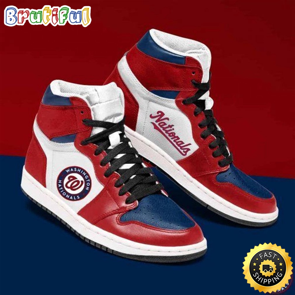Sportswearmerch Washington Nationals MLB Timeless Jordan 1 Kicks AJ1 High Sneakers Shoes For Men And Women
