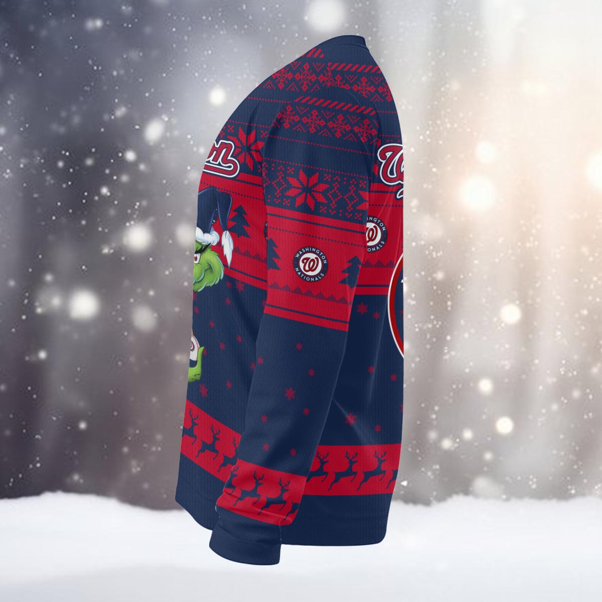 Sportswearmerch Washington Nationals MLB x Grinch Christmas Ugly Sweater For Fans