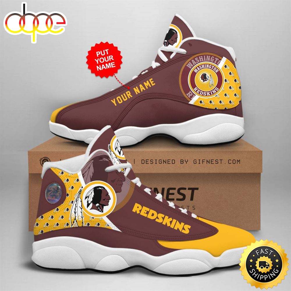 Sportswearmerch Washington Redskins NFL AJ13 Sneakers Shoes For Men And Women