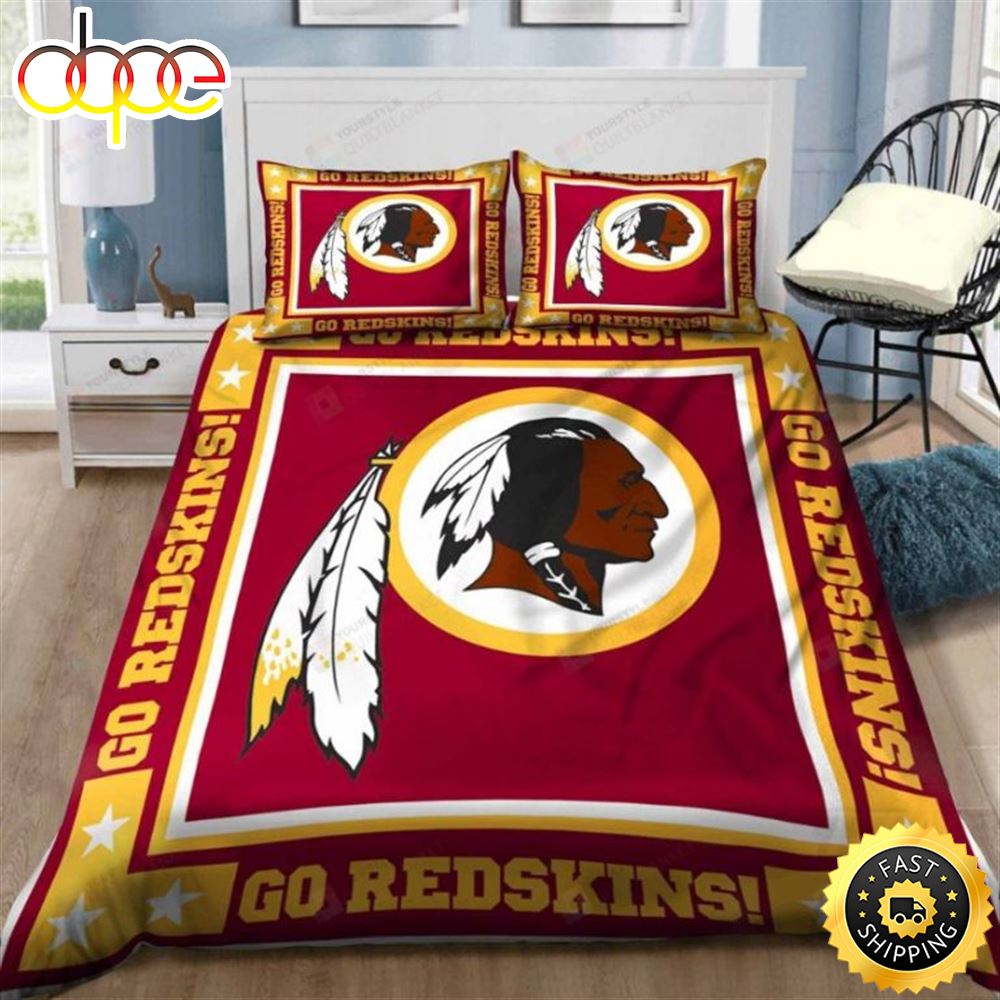 Sportswearmerch Washington Redskins NFL Big Red Logo Bedding Set For Fan
