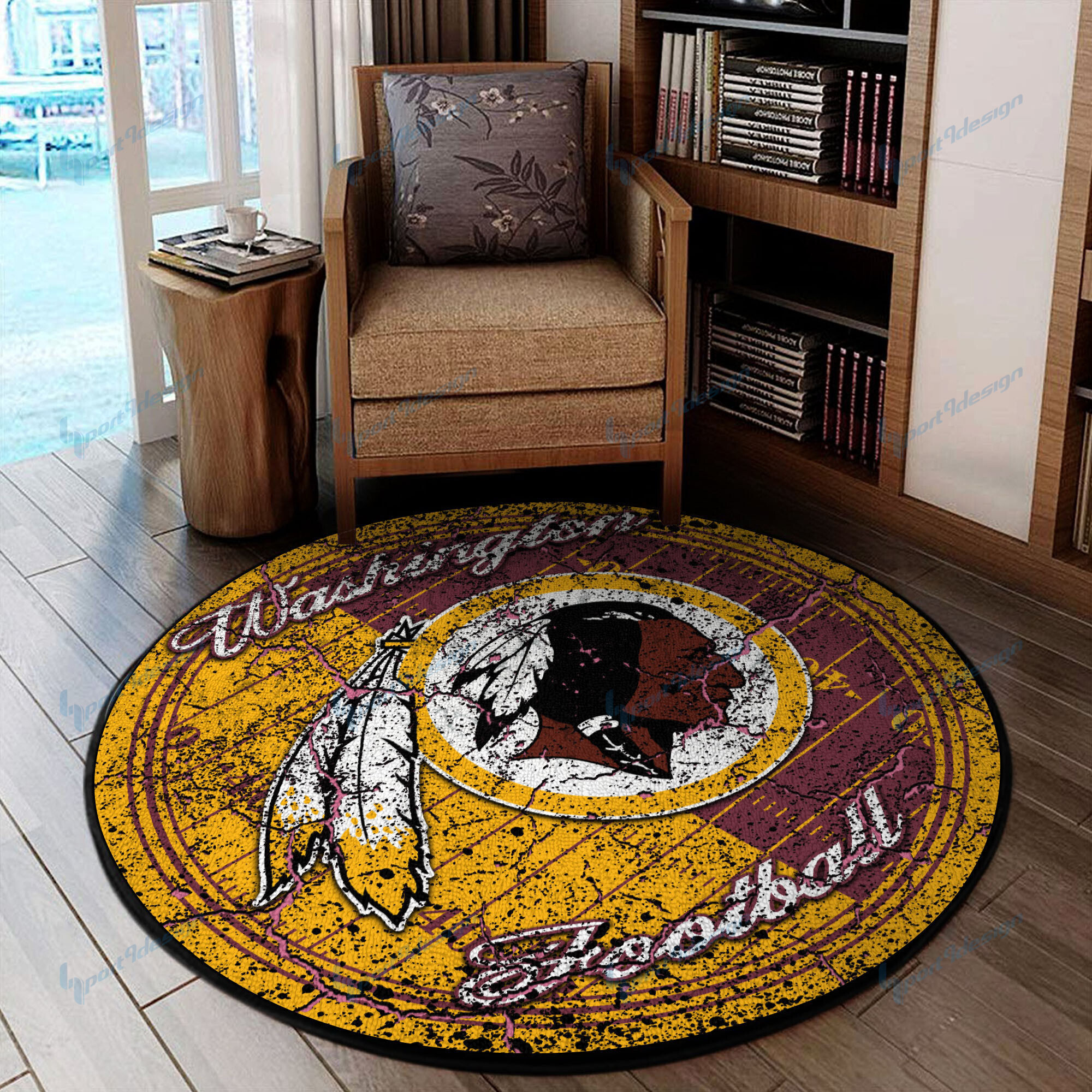 Sportswearmerch Washington Redskins NFL Round Rug For Fan