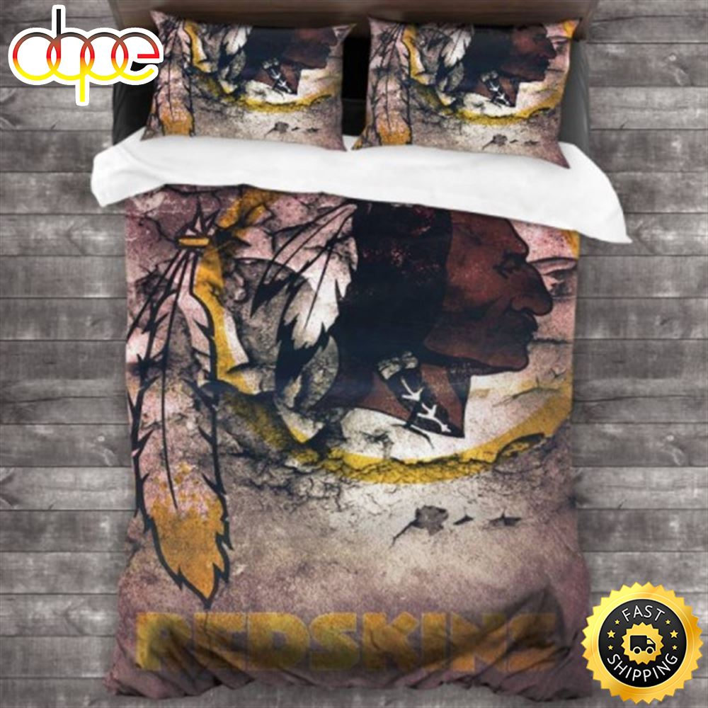 Sportswearmerch Washington Redskins NFL Washed Microfiber Bedding Set For Fan