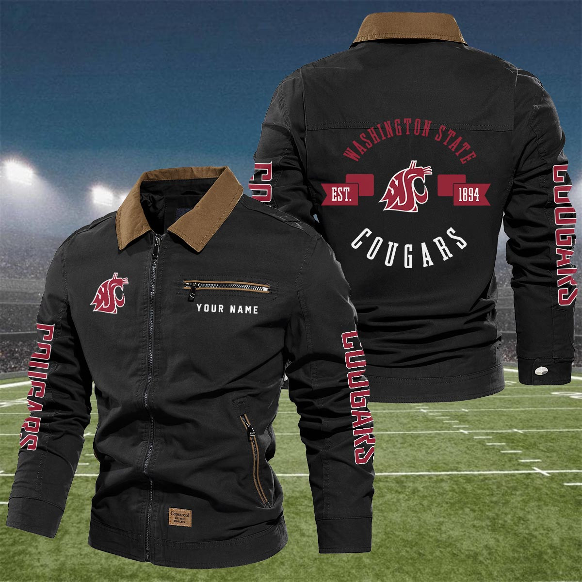 Sportswearmerch Washington State Cougars NCAA Lapel Jacket For Fan