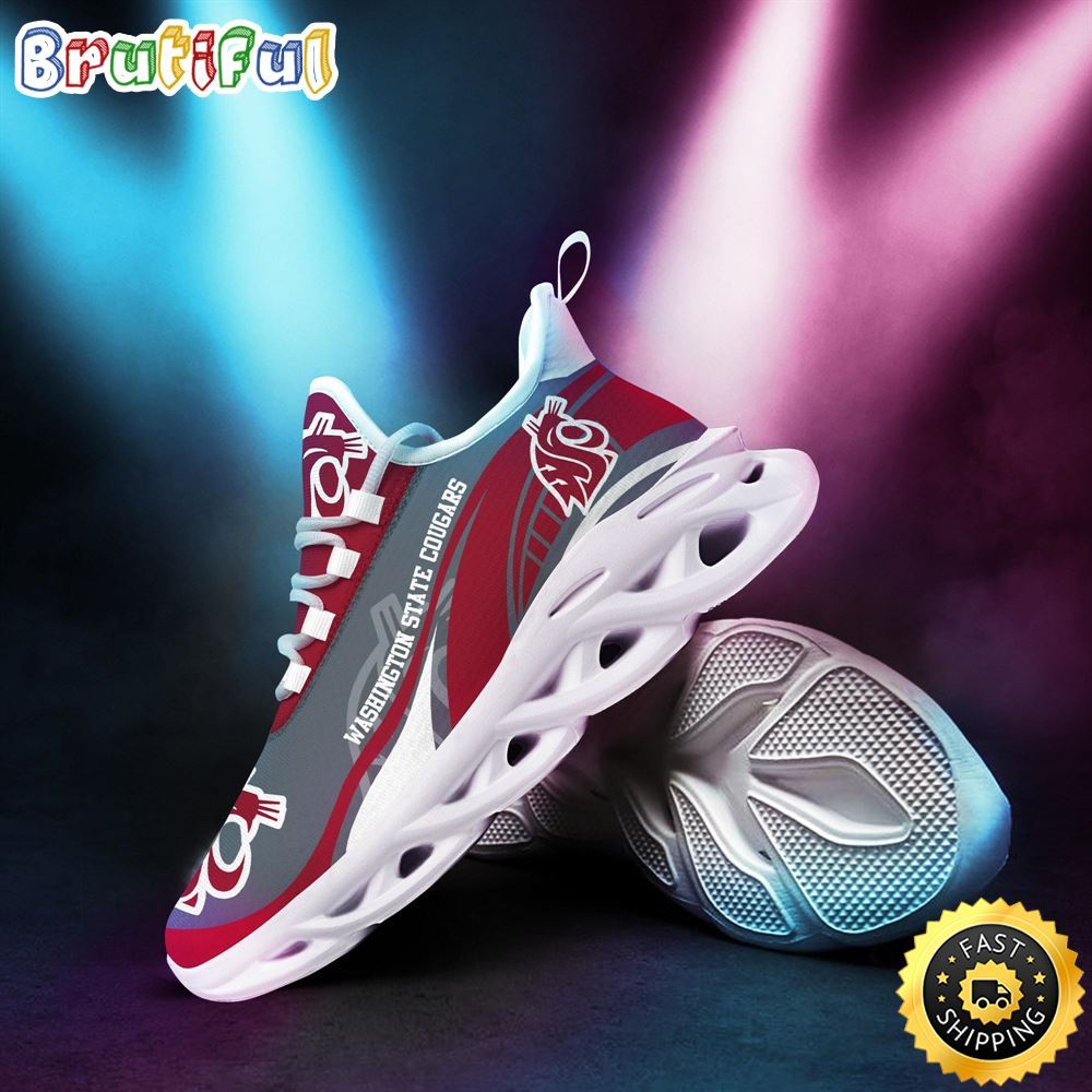 Sportswearmerch Washington State Cougars NCAA Sneakers Max Soul Shoes For Fan
