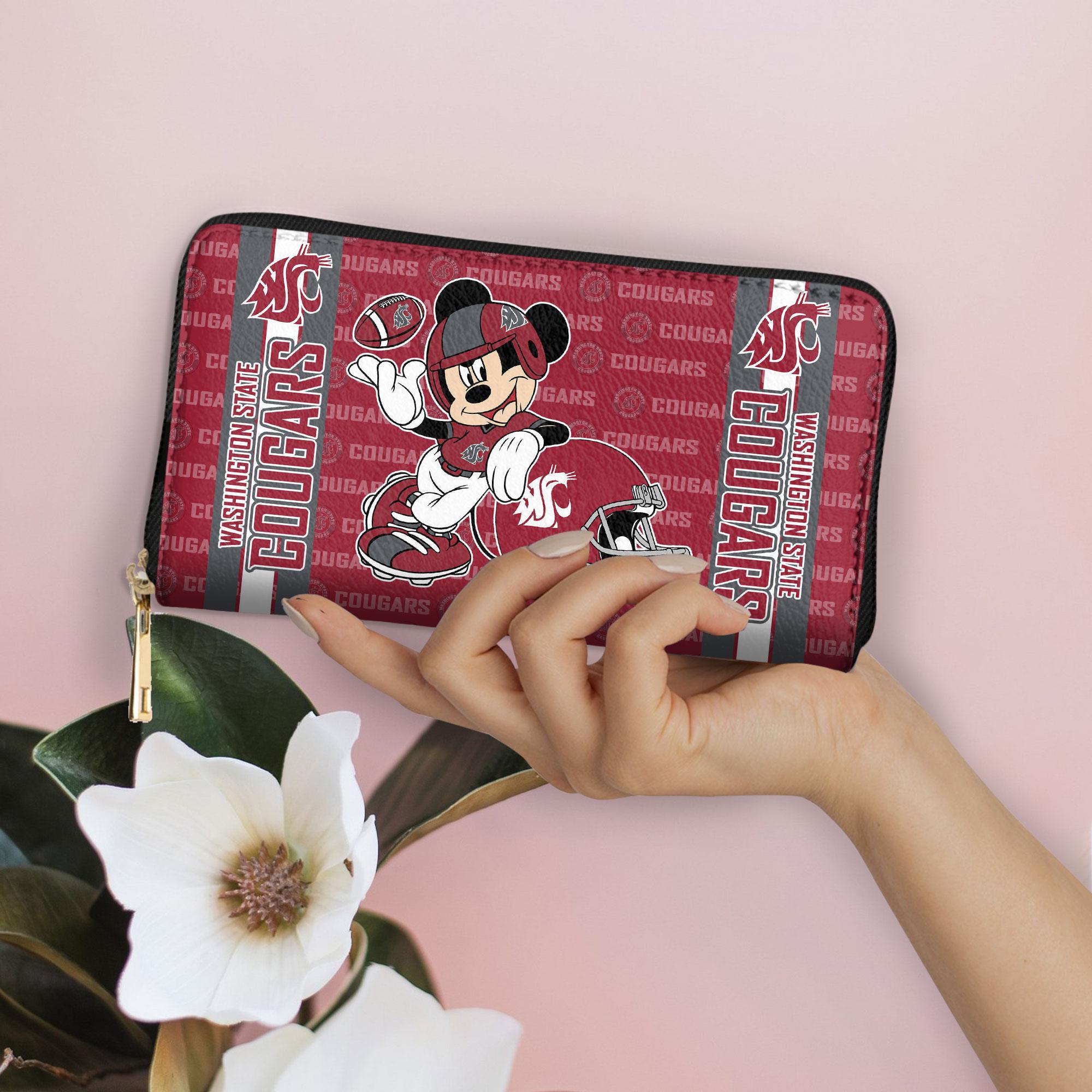 Sportswearmerch Washington State Cougars NCAA x Mickey Women Leather Handbag For Fan