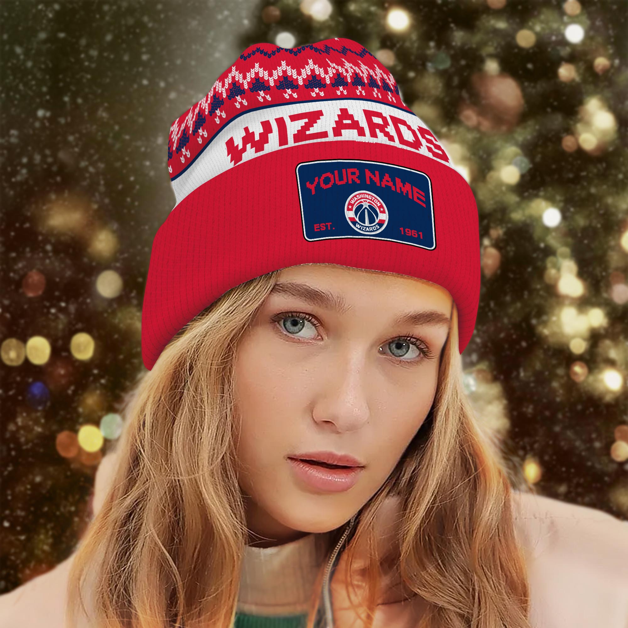 Sportswearmerch Washington Wizards NBA Christmas Beanie Hat For Fan