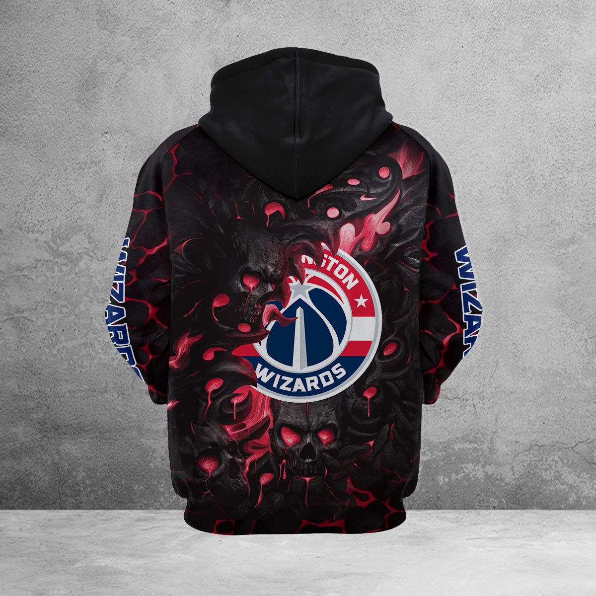 Sportswearmerch Washington Wizards NBA Lava Skull Hoodie For Fan