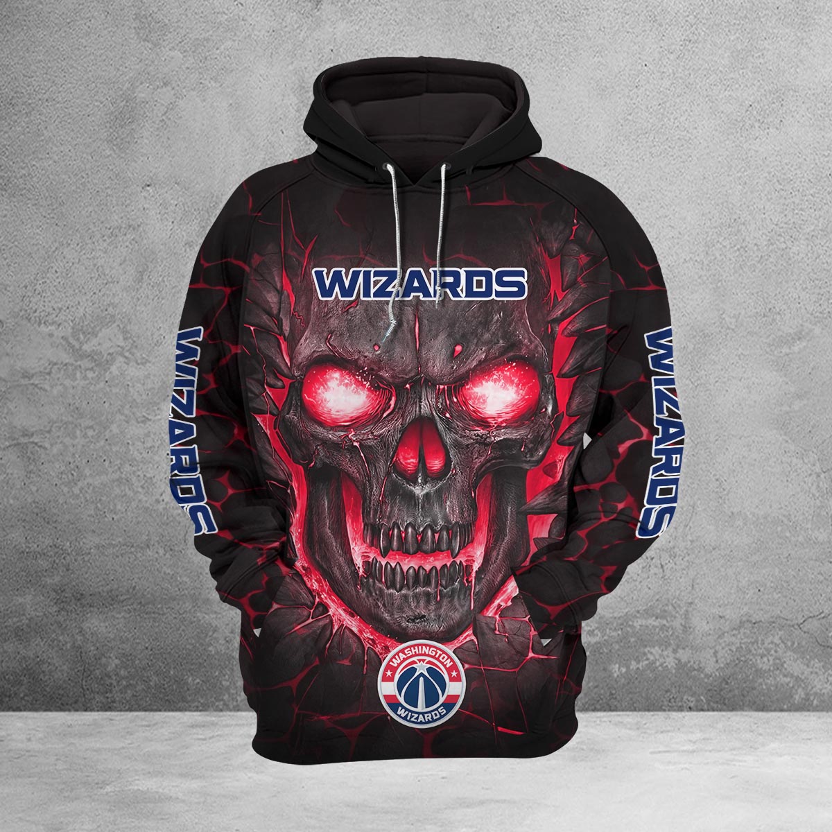 Sportswearmerch Washington Wizards NBA Lava Skull Hoodie For Fan
