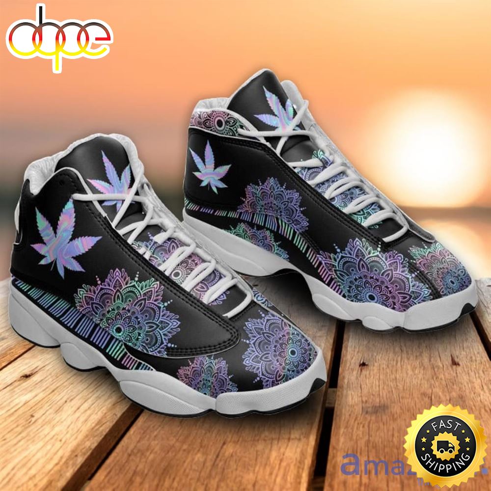 Sportswearmerch Weed Mandala AJ13 Sneakers Shoes For Men And Women