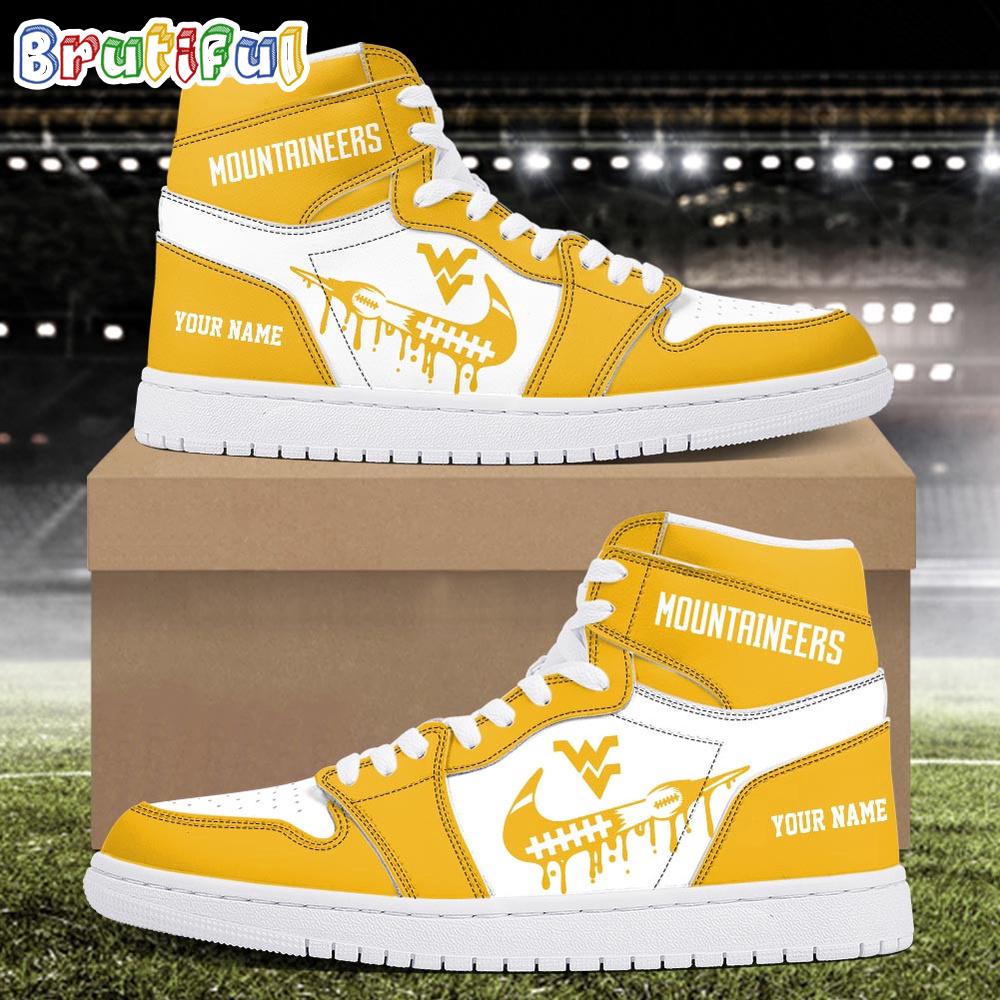 Sportswearmerch West Virginia Mountaineers NCAA AJ1 High Sneakers Shoes For Men And Women