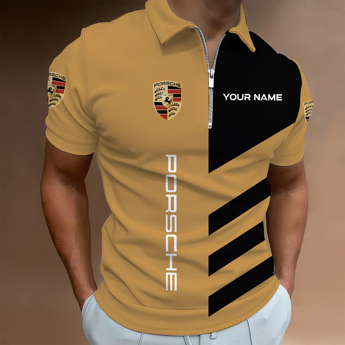 Sportswearmerch West Virginia Mountaineers NCAA Lapel Zip Polo Shirt For Fan