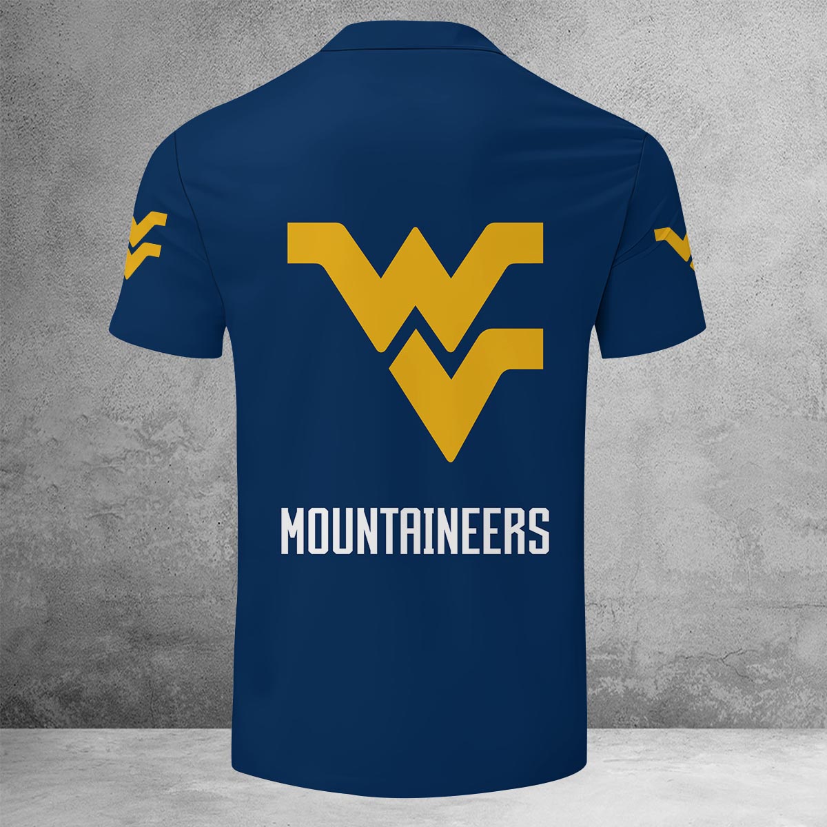 Sportswearmerch West Virginia Mountaineers NCAA Lapel Zip Polo Shirt For Fan