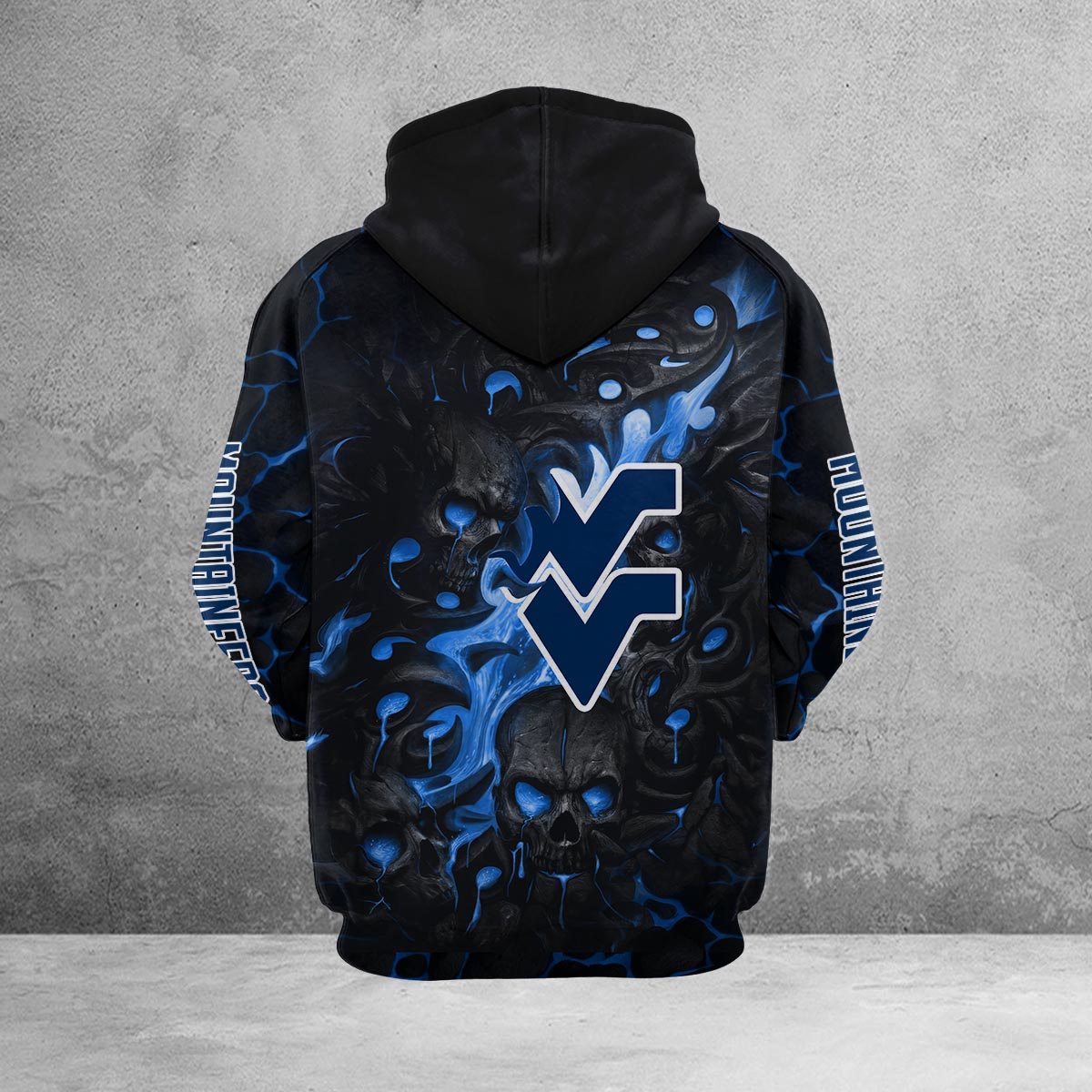 Sportswearmerch West Virginia Mountaineers NCAA Lava Skull Hoodie For Fan