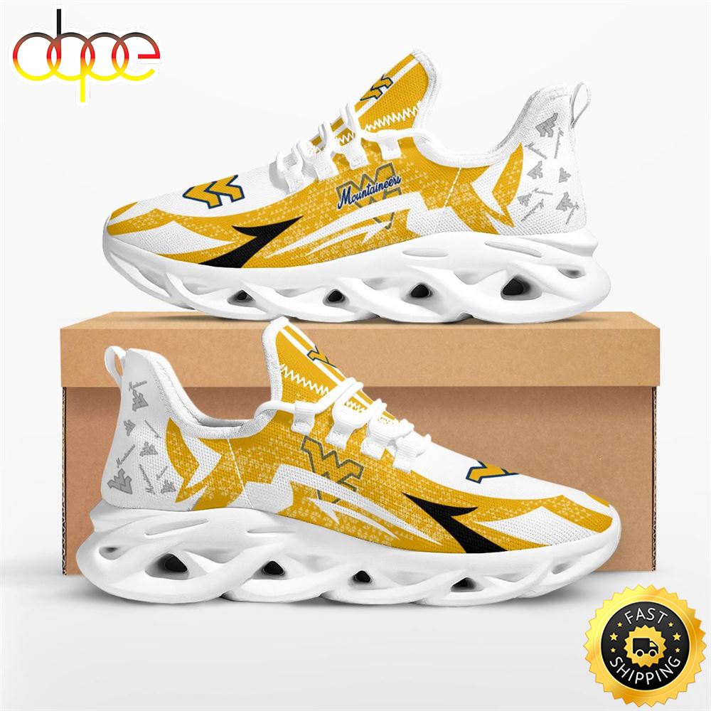 Sportswearmerch West Virginia Mountaineers NCAA Symbol Geometric Pattern Max Soul Shoes Sneakers For Men And Women