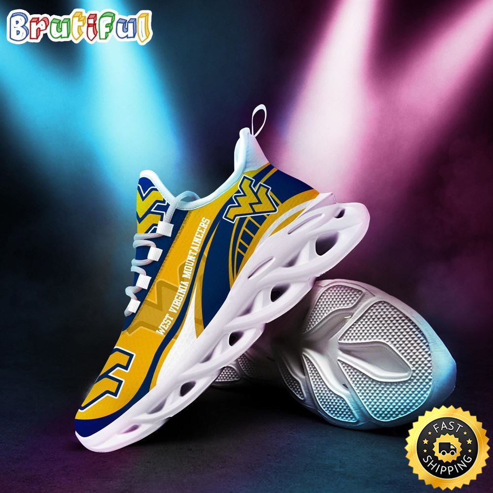 Sportswearmerch West Virginia NCAA Mountaineers Sneakers Max Soul Shoes For Fan