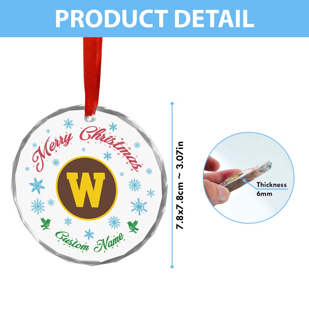 Sportswearmerch Western Michigan Broncos NCAA x Christmas Glass Ornament Gift For Fans