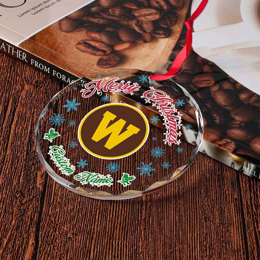 Sportswearmerch Western Michigan Broncos NCAA x Christmas Glass Ornament Gift For Fans