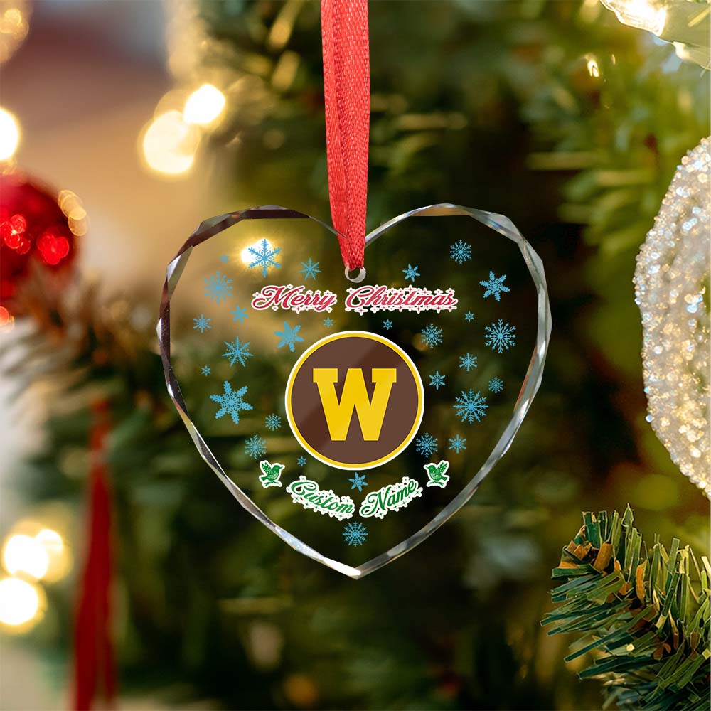 Sportswearmerch Western Michigan Broncos NCAA x Christmas Glass Ornament Gift For Fans
