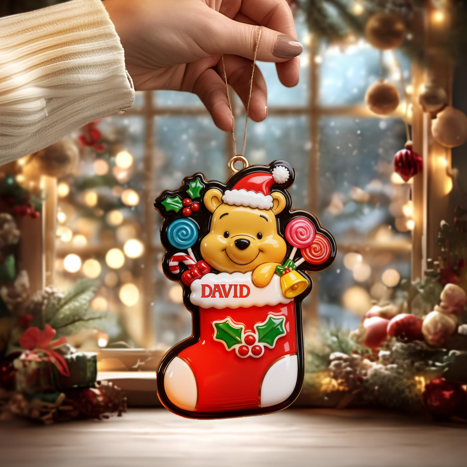 Sportswearmerch Winnie The Pooh Personalized Acrylic Ornament Gift For Fans