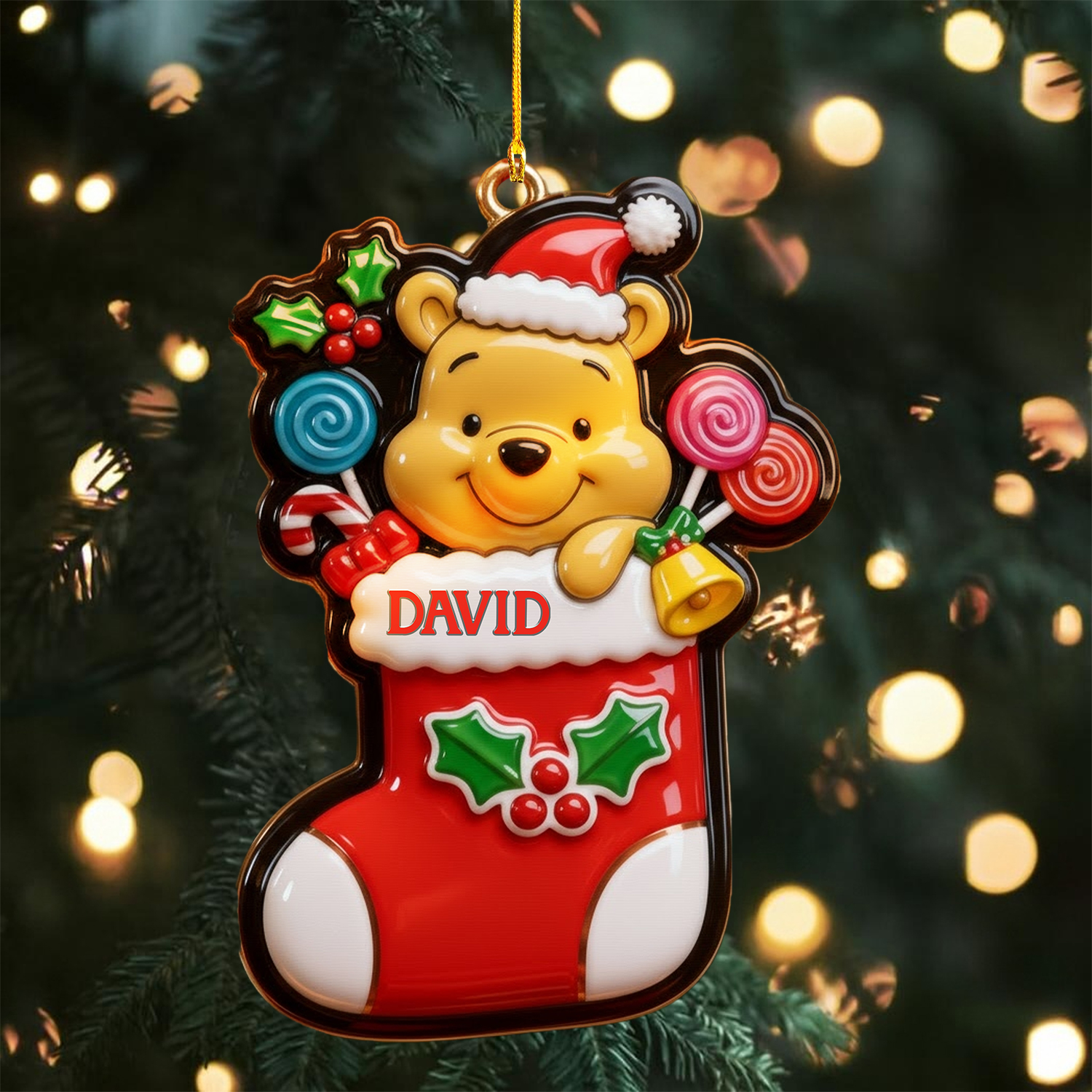 Sportswearmerch Winnie The Pooh Personalized Acrylic Ornament Gift For Fans
