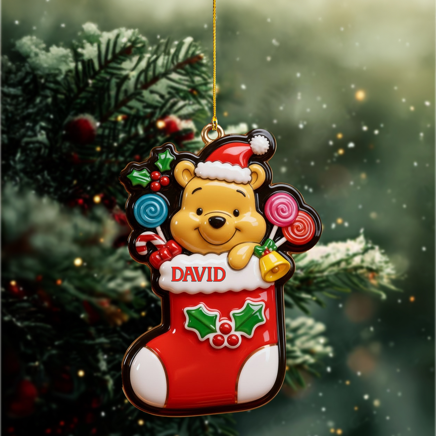 Sportswearmerch Winnie The Pooh Personalized Acrylic Ornament Gift For Fans