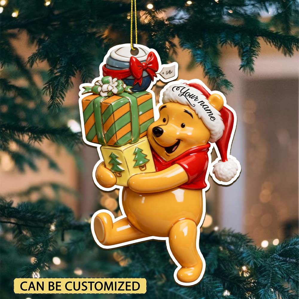 Sportswearmerch Winnie the Pooh x Christmas Acrylic Ornament Gift For Fan