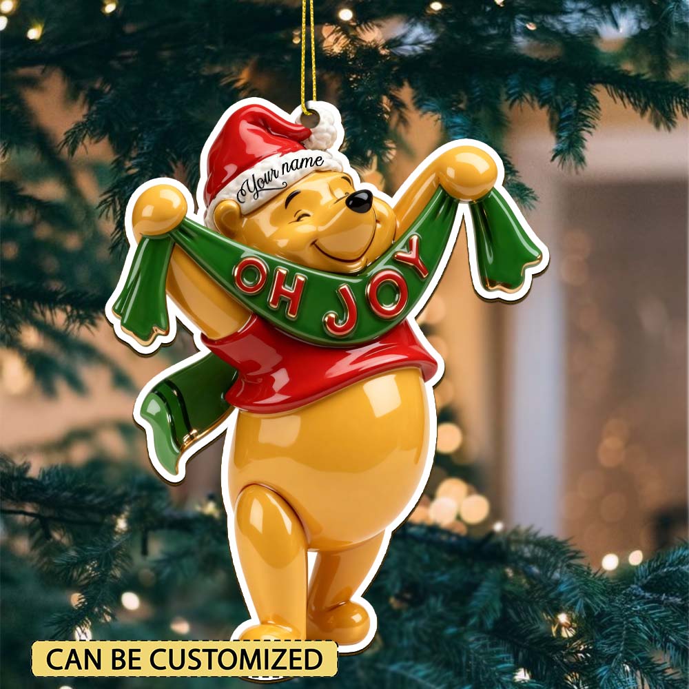 Sportswearmerch Winnie the Pooh x Christmas Acrylic Ornament Gift For Fan
