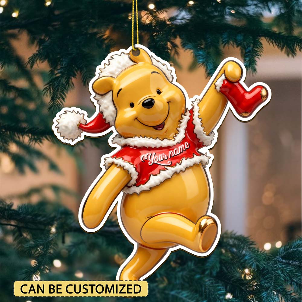Sportswearmerch Winnie the Pooh x Christmas Acrylic Ornament Gift For Fan