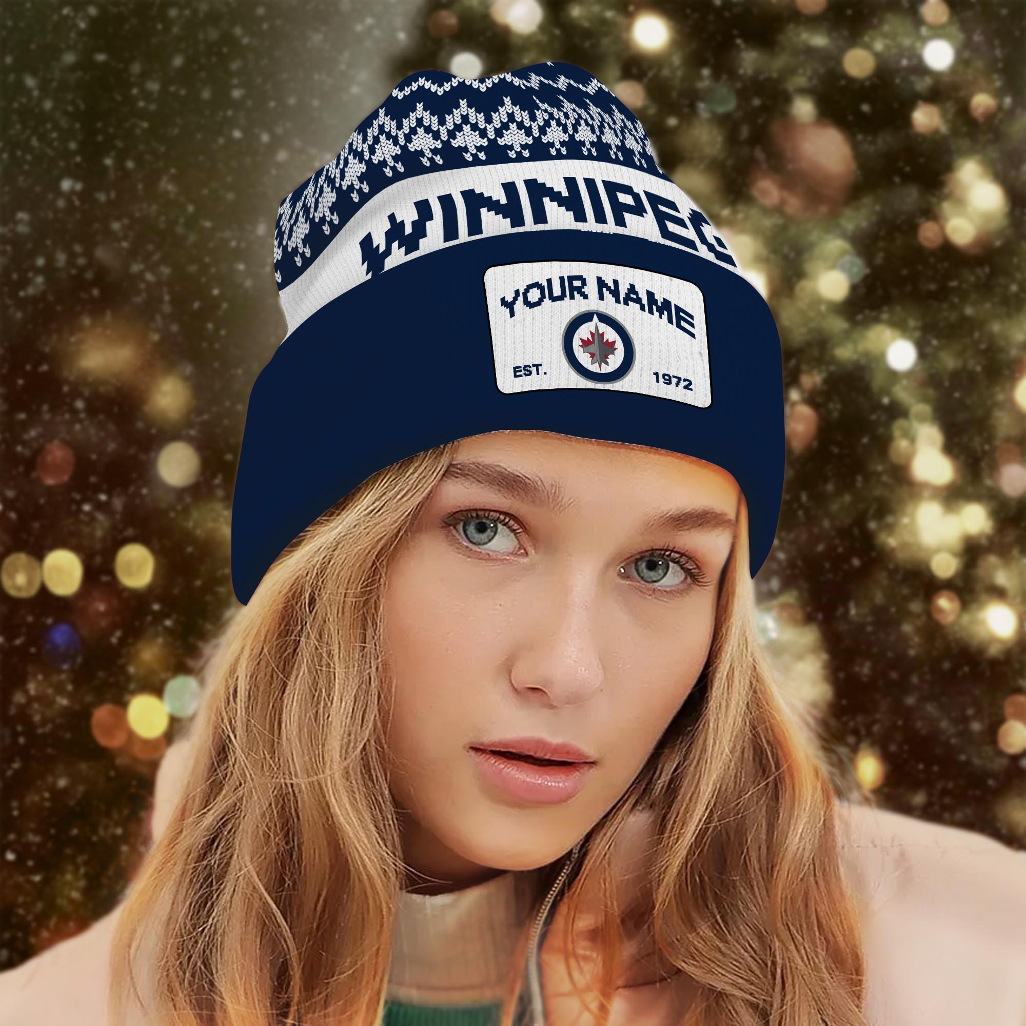 Sportswearmerch Winnipeg Jets NHL Christmas Beanie Hat For Fan