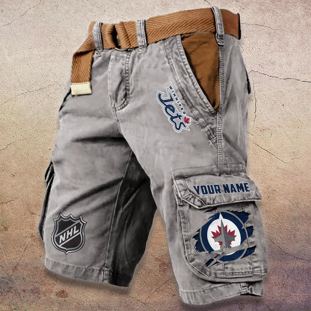 Sportswearmerch Winnipeg Jets NHL Denim Short For Fan