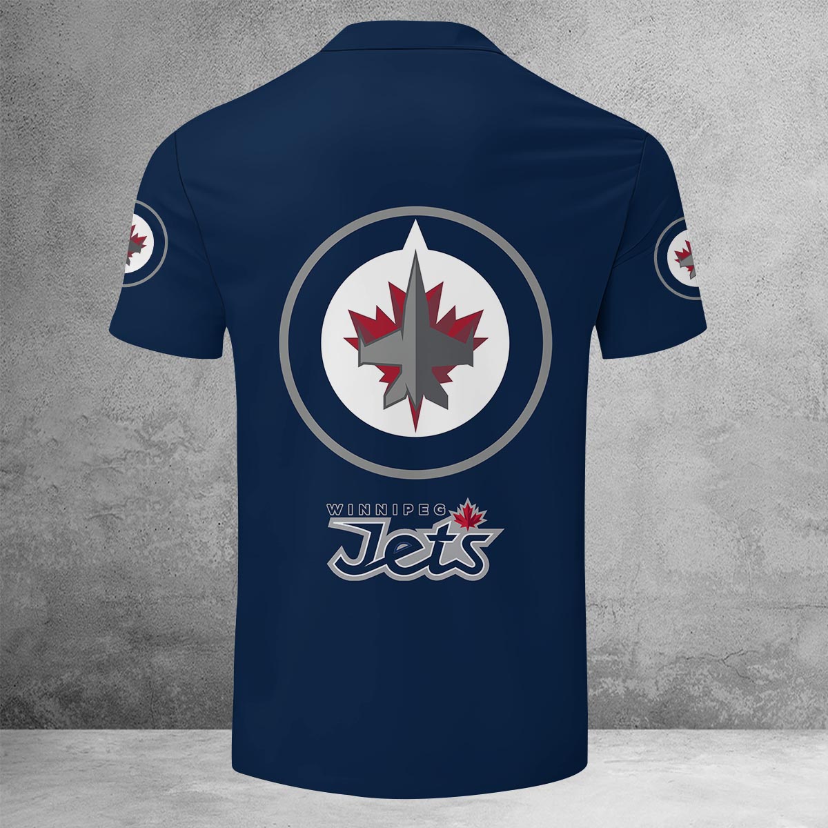 Sportswearmerch Winnipeg Jets NHL Lapel Zip Polo Shirt For Fan