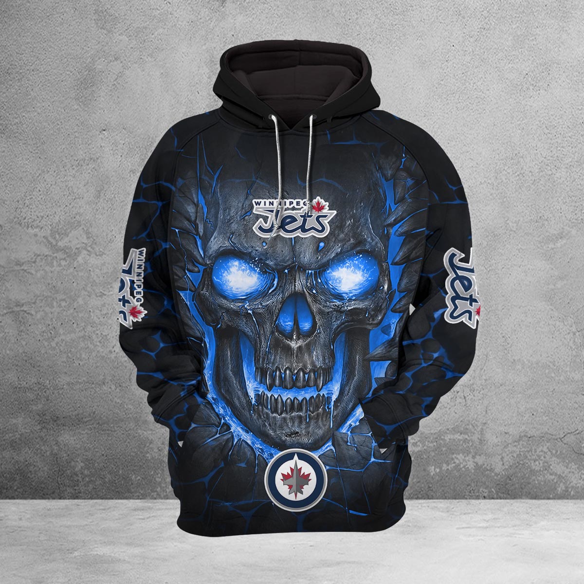 Sportswearmerch Winnipeg Jets NHL Lava Skull Hoodie For Fan