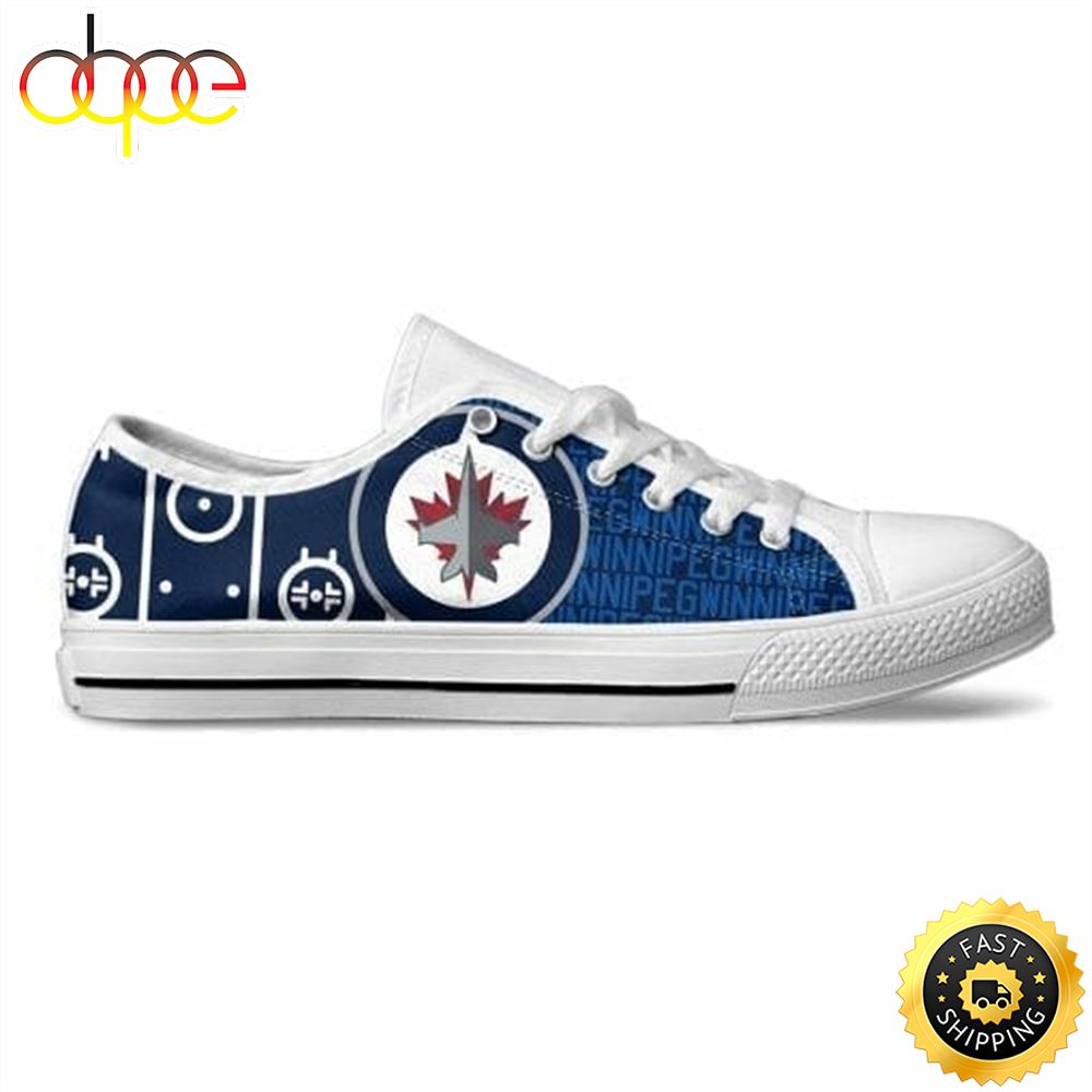 Sportswearmerch Winnipeg Jets NHL Low Top Canvas Sneakers Shoes For Men And Women