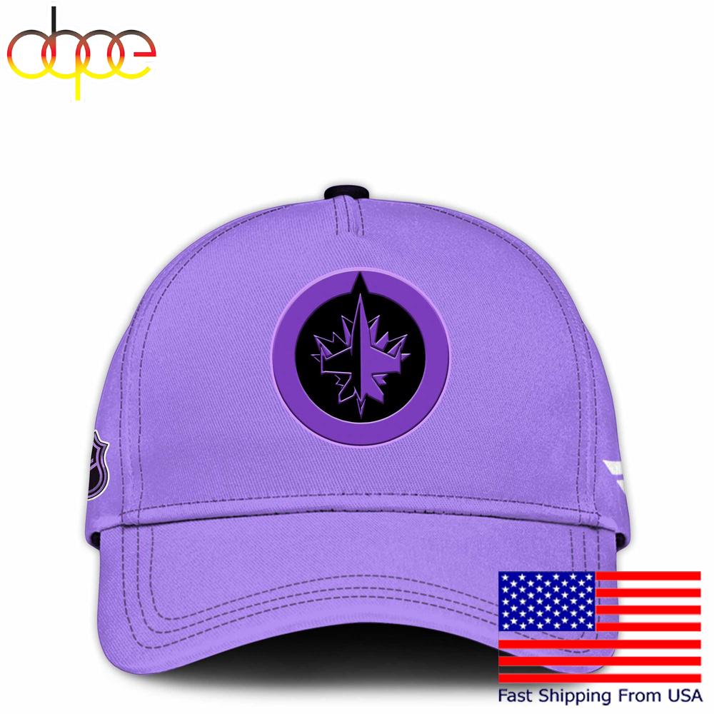 Sportswearmerch Winnipeg Jets NHL Purple Fight Cancer Classic Cap For Fan