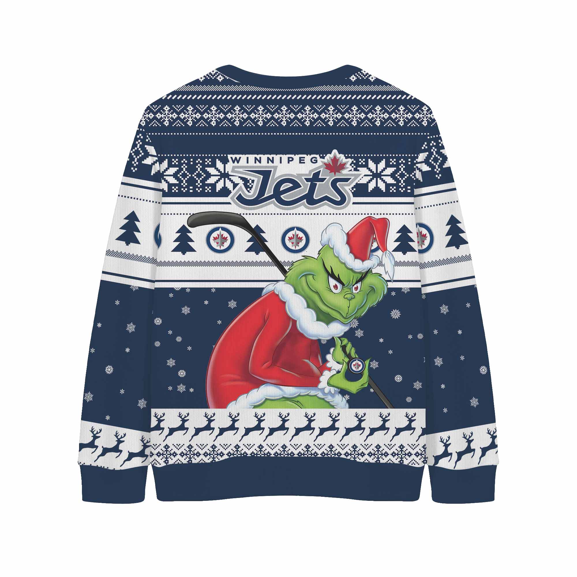 Sportswearmerch Winnipeg Jets NHL x Grinch Christmas Cardigan For Fan