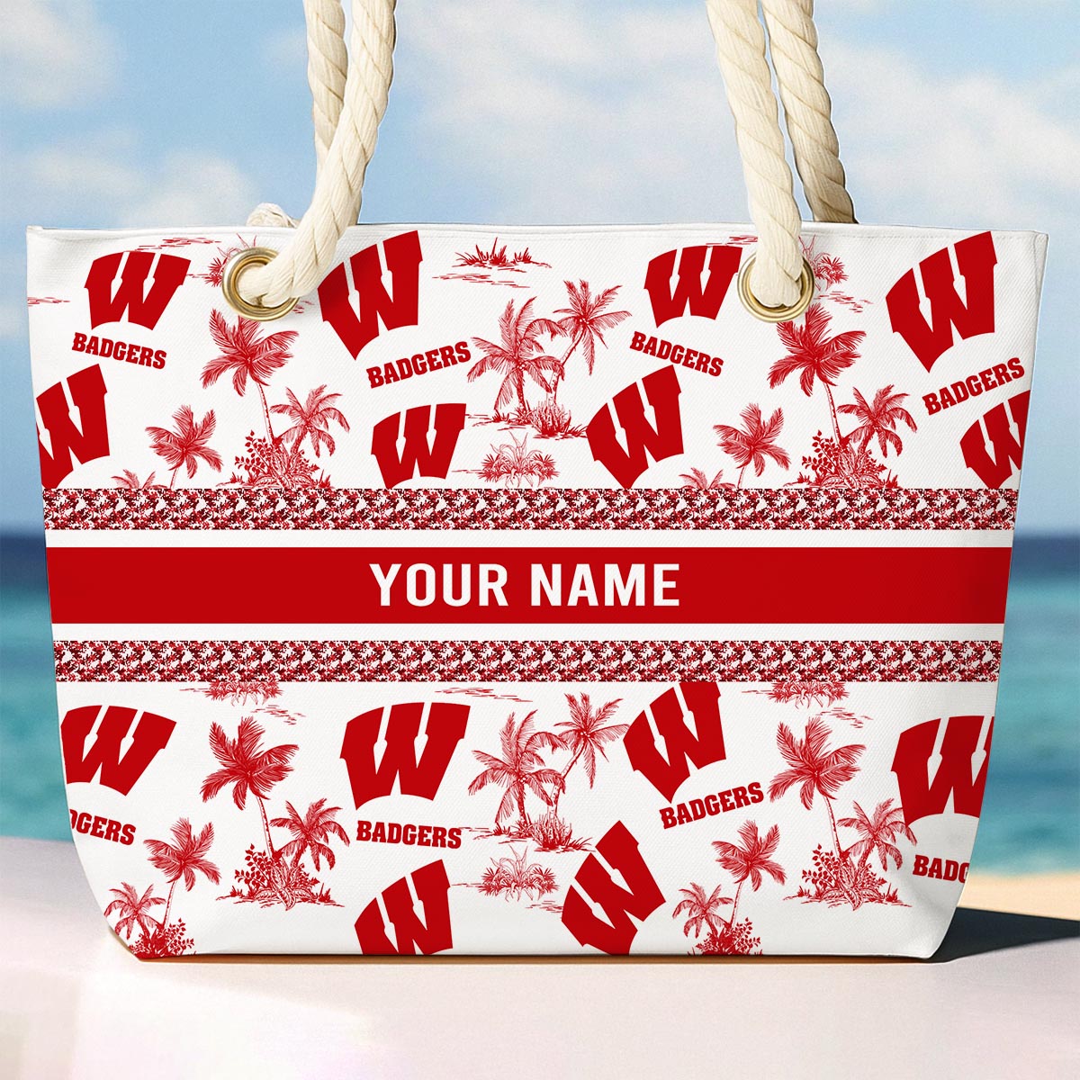 Sportswearmerch Wisconsin Badgers NCAA Beach Bag For Fan