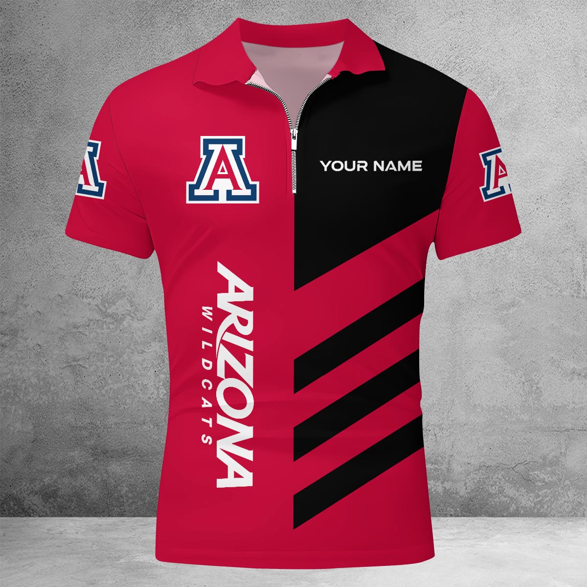 Sportswearmerch Wisconsin Badgers NCAA Lapel Zip Polo Shirt For Fan