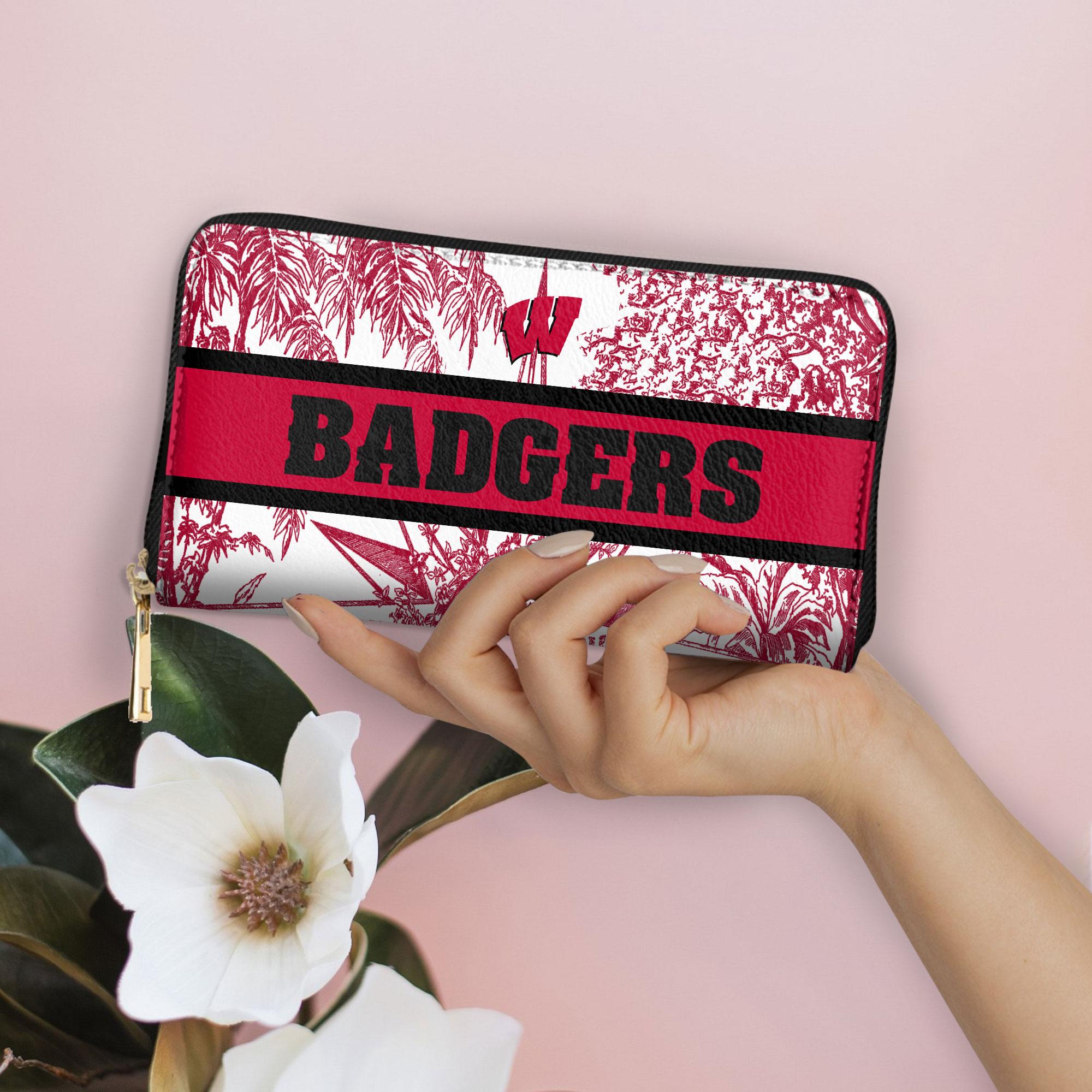 Sportswearmerch Wisconsin Badgers NCAA Women Leather Handbag For Fan