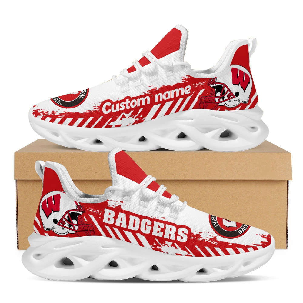 Sportswearmerch Wisconsin Badgers NCAAA Max Soul Shoes Sneakers For Men And Women