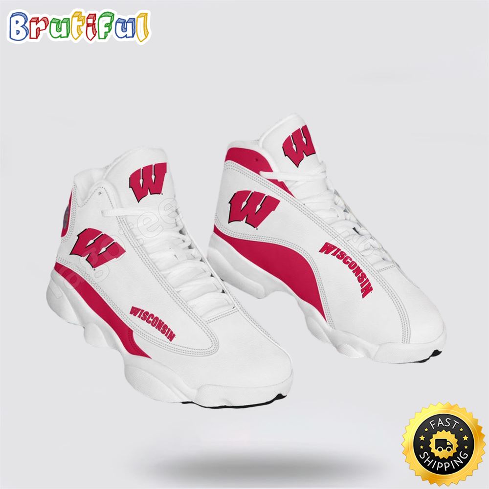 Sportswearmerch Wisconsin NCAA AJ13 Sneakers Shoes For Men And Women