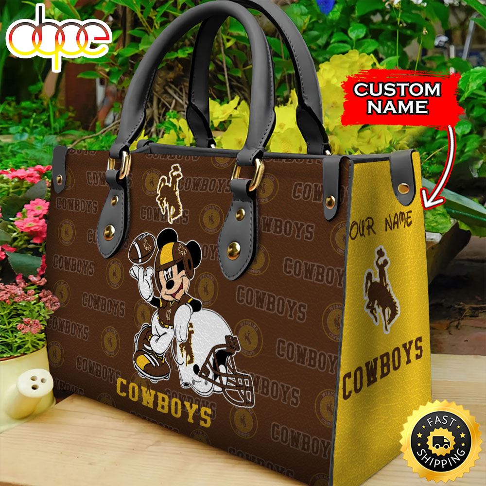 Sportswearmerch Wyoming Cowboys NCAA Mickey Leather Bag For Fan