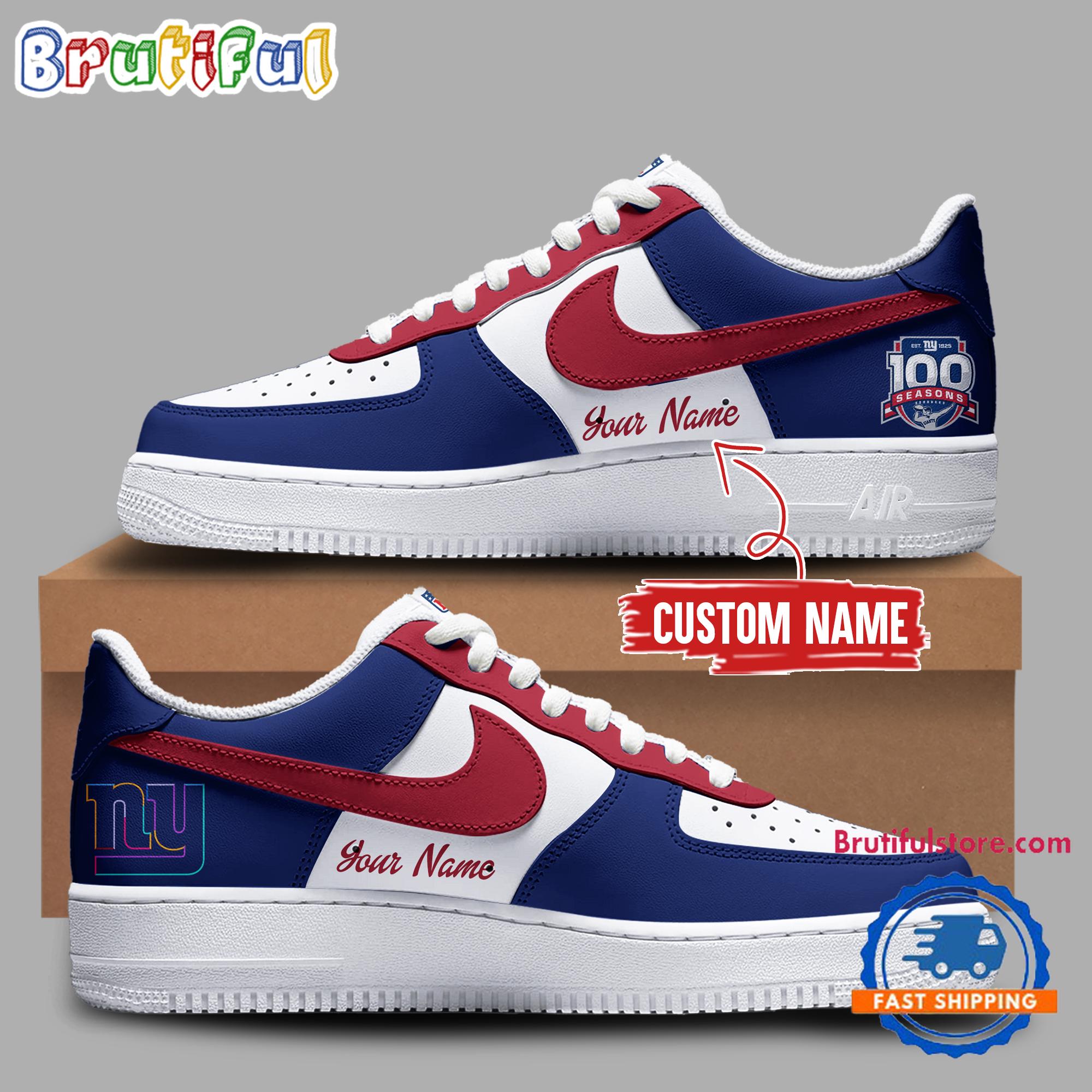 Sportswearmerch York Giants NFL Est 1925 100th Season Prime Time Air Low-Top Shoes For Men And Women