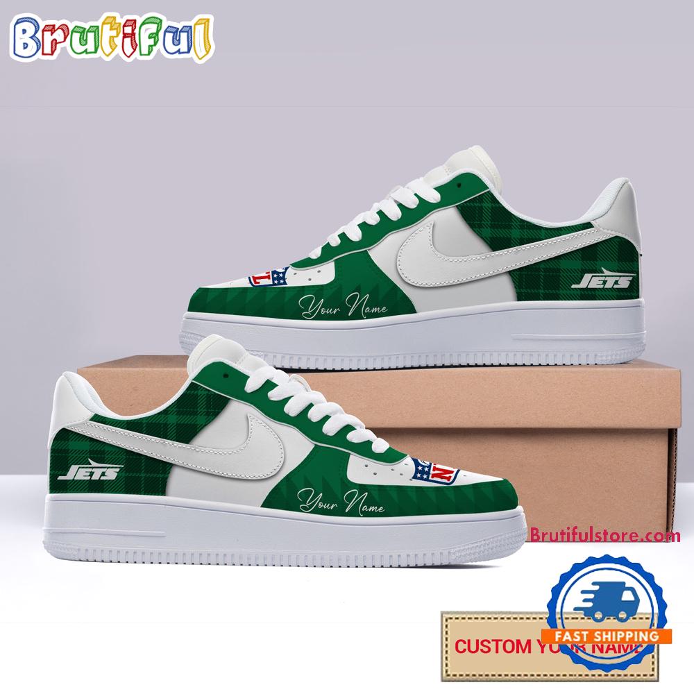 Sportswearmerch York Jets NFL Christmas Logo Pattern Custom Air Low-Top Shoes For Men And Women