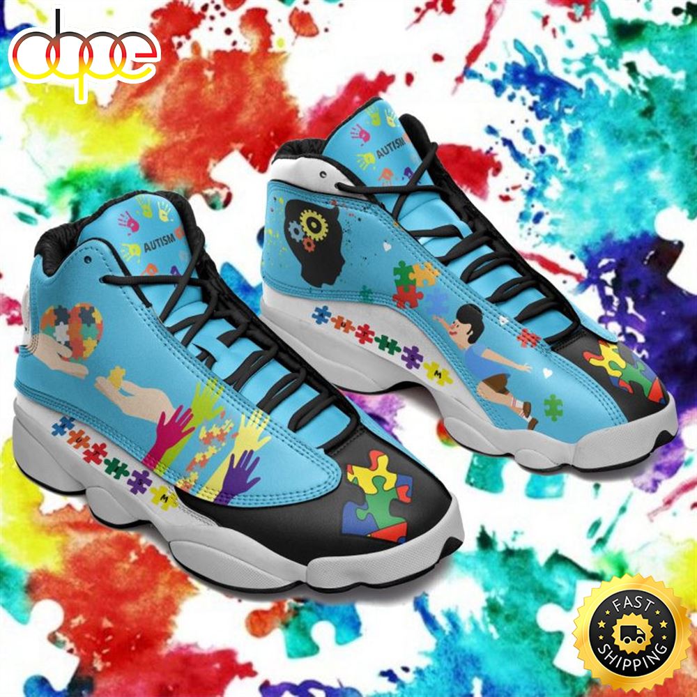 Sportswearmerch You Will Never Walk Alone Autism Awareness Puzzle AJ13 Sneakers Shoes For Men And Women